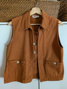 Cristina Vintage Women's Rust Brown Utility Vest